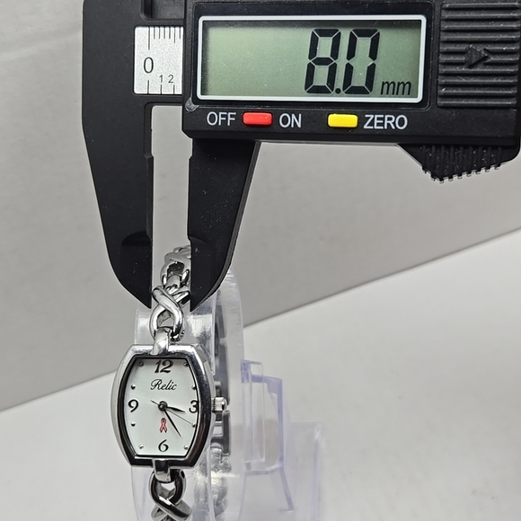 Womens Relic Fossil Breast Cancer Komen Watch New Batttery Silver Tone Ribbon - Picture 5 of 9